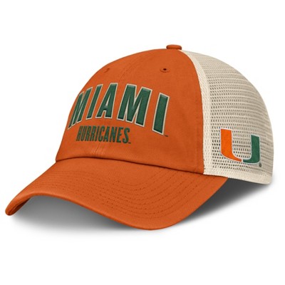 NCAA Miami Hurricanes Unstructured Snapback Baseball Hat: Cotton, Tagless, One Size