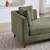 Upholstered Chaise Lounge Sleeper Sofa Couch Daybed Bed Bench with 4 Throw Pillow -ModernLuxe - 4 of 4