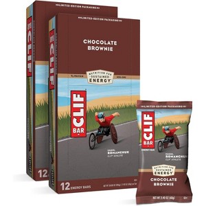 CLIF BARS - Energy Bars - Chocolate Brownie Made with Organic Oats - Plant Based Food - Vegetarian - Kosher - 2.4 Ounce Bars (Pack of 24) - 1 of 4