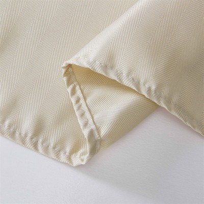 HLC.ME Lincoln Stripe Fabric Tablecloth, Advanced Water, Fade, Stain, and Wrinkle Resistance