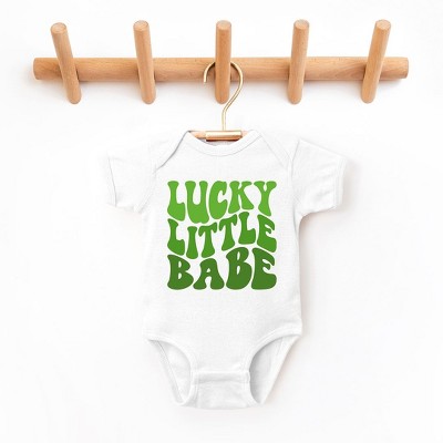 The Juniper Shop Lucky Little Babe Wavy Baby Bodysuit