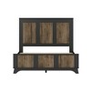 Full Size Platform Bed with Wooden Strip Stickers Decoration - 3 of 4