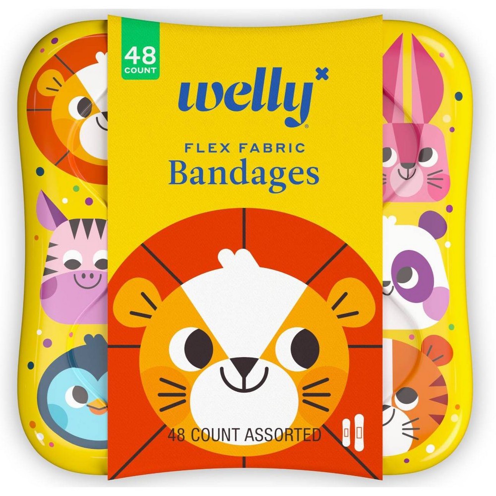 Welly Zoo Animals Flex Fabric Bandages - 48ct