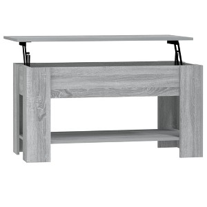 vidaXL Coffee Table Gray Sonoma 39.8"x19.3"x20.5" Engineered Wood - 1 of 4