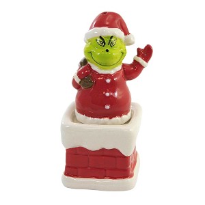 3.0 Inch Grinch Salt And Pepper Shaker Santa Chimney Christmas Salt And Pepper Shakers - 1 of 3