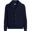 Lands' End Men's Cotton Blend Cable Shawl Cardigan Sweater - 3 of 4