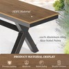 Modern Outdoor Dining Table for 6, Patio Table with Sturdy X-Legs, Durable HDPS & Aluminum, Weather Resistant, 3-Year Warranty, Dark Gray - 2 of 4