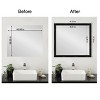 Amanti Art Mirror Makeover Bathroom Mirror Frame Border Kit - Fully Assembled Peel and Stick Frame - Mirror NOT Included - Grand Black Narrow Trim - 4 of 4