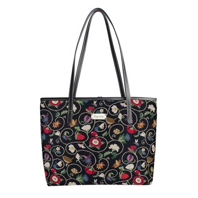 Signare USA Jacobean Dream Black Shoulder Tote Bag