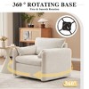 Modern Swivel Accent Chair Single Seater - 360¡ã Rotating Lounge Chair with Chenille Fabric & High-Resilience Cushion, Ergonomic Reading Sofa Chair - 2 of 4