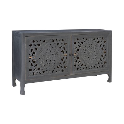 Heady 2 Door Carved Cabinet - Powell Company
