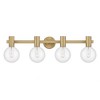 Savoy House Wright 4 - Light Vanity in  Warm Brass - 3 of 4