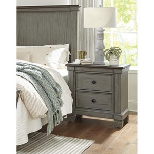 NicBex Rustic 2-Drawer Nightstand with Classic Knobs Bedside Table with Storage End Table for Bedroom, Living Room - 1 of 4