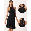 Allegra K Women's Lace Halter Neck Sleeveless Elegant Cocktail A-Line Dress - 2 of 4