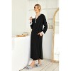 Ekouaer Womens Nightgown Long Loungewear V Neck Nightshirt Sleepwear Full Length Sleepshirt with Pockets - 4 of 4