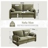GDFStudio Everley Modern Minimalist Chenille Upholstered 2-Seat Sofa - 3 of 4