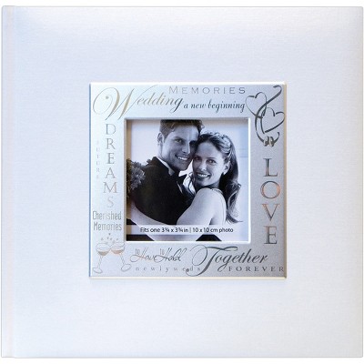 MBI Fabric Expressions Photo Album 8.5"X8.5"  -Wedding - White