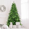 6 FT Pre-Lit Artificial Christmas Tree with 350 Warm White LED Lights and 1228 Tips, PE+PVC Hinged Tree with Metal Stand - 3 of 4