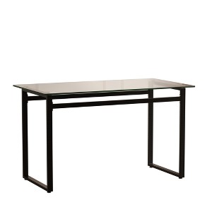 NicBex 51Inch Rectangle Dining Table with Tempered Glass Tabletop and Golden Chrome Metal Legs - 1 of 4