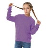 Girls Pullover Sweater Cable Knit Crew Neck Long Sleeve Sweater Knit Tops - 3 of 4