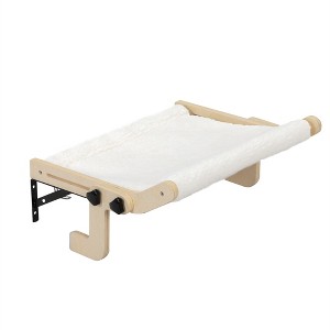 Sevobal Pet Beds, Cat Window Hammock with Soft Cushion and Washable Cover, Comfortable Window Seat Bed for Indoor Cat, White, 20.1"*14.8"*7.9" - 1 of 4
