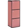 Kings Brand Furniture Dothan Wood 3-Cubed Closed Bookcase - Storage Shelf Organizer Bookshelf - 4 of 4