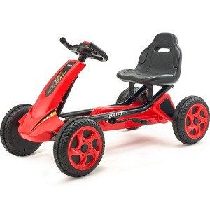 VEVOR Kids Pedal Go Kart, 4 Wheel Off-Road Pedal Go Cart Ride On Toy for Kids, Steering Wheel, Adjustable Seat, Non-slip Big Wheels - 1 of 4