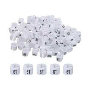 Unique Bargains Plastic Round Color Coding Hanger Garment Hanger Markers Tag 100 Pcs - 1 of 3
