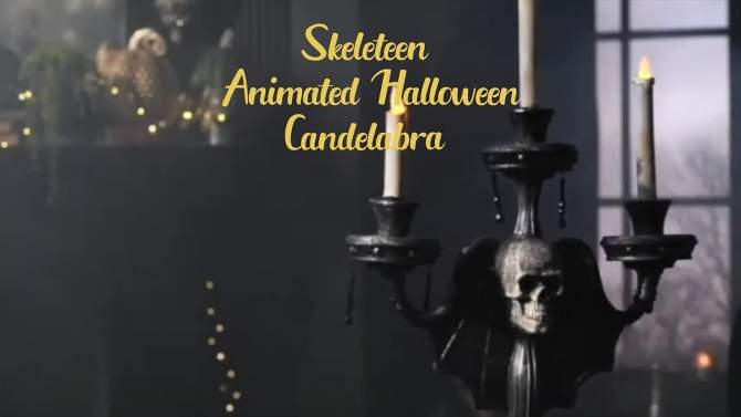 Skeleteen Halloween Animated Candelabra Decoration - Black, 2 of 7, play video