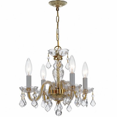 Crystorama Lighting Traditional Crystal 4 - Light Chandelier in  Polished Brass