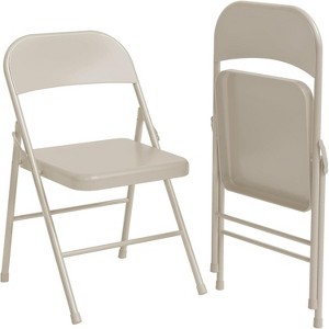 Folding Chairs, Metal Foldable Chair, for Indoor Outdoor Dining Room, Camping, Wedding, Commercial Banquet - 1 of 4