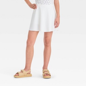 Girls' Lace Trim A-Line Mini Skort - art class™ - 1 of 3