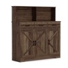 Buffet Cabinet with Storage, Farmhouse Wood Large Kitchen Storage Cabinet with 3 Doors, 3 Drawers and a Countertop, Buffet Table Coffee Bar Wine Bar - 4 of 4