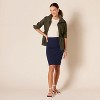 Women's Ponte Pull-On Pencil Skirt - Fitted Above The Knee - 4 of 4