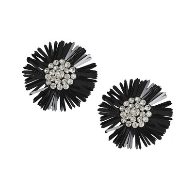 SOHI Women's Onyx Black Party Drop Earrings