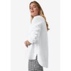 Jessica London Women's Plus Size Poplin Hi-Low Henley Tunic - 3 of 3