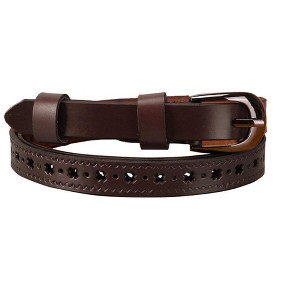 INSPIRE CHIC Women's Carved Multi-Hole Hollow Leather Belts - 1 of 4