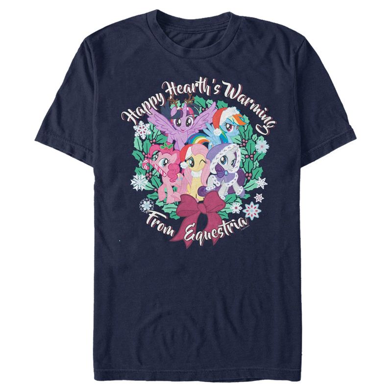 Men's My Little Pony: Friendship is Magic Christmas Happy Hearth's Warming T-Shirt, 1 of 6