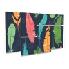 Trademark Fine Art Holli Conger Southwest Feathers Pattern 3 Piece Panel Set Art - 2 of 3