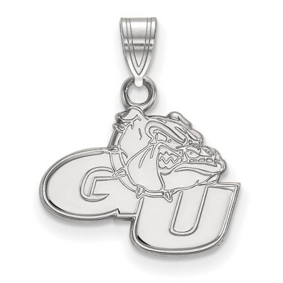 Black Bow Jewelry 14k White Gold Gonzaga Bulldogs NCAA Small Pendant