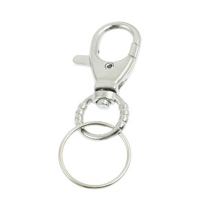 Unique Bargains Trigger Lobster Clip Clasp Hook Key Ring Silver Tone - 1 of 4