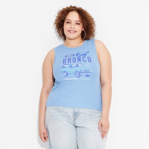 Women's Bronco Classic Graphic Tank Top - Blue - 1 of 3