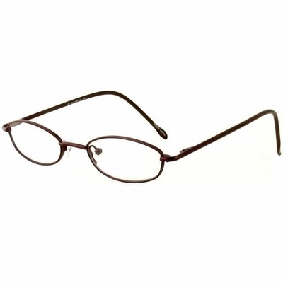 Flex Plus by Vivid FP-10 Designer Reading Eye Glasses in Shiny Brown 45mm +2.50 | Ladies | Oval Shape | X-Small Fit