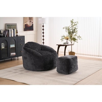 Vynxaria Foam Bean Bag Chairs for Adults