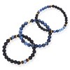 Crucible Men's Sodalite Stone with Hematite, Lava and Wood Bead Stretch Bracelets - 2 of 4