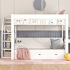NicBex Full Size Bunk Bed Convertible Design Pine Frame Bed Frame with Storage Stairs, Drawers and Guardrails, No Box Spring Required - 2 of 4