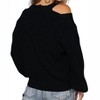 Women's Lola Front & Top Cutout Knit Sweater - POL - 3 of 4