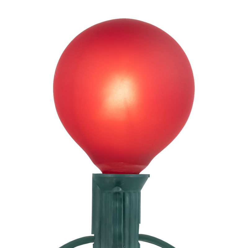 Northlight 10-Count Frosted Red, White and Green G50 Globe Patio Lights, 9ft Green Wire, 4 of 10