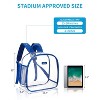 Hachikiko Small Transparent Backpack with Padded Shoulder Straps for School, Concert, Sport Events & Travel Blue - 4 of 4