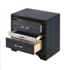 26" Naima Nightstand Black - Acme Furniture: Contemporary 3-Drawer Bedside Table, Crystal Inserts - 3 of 4